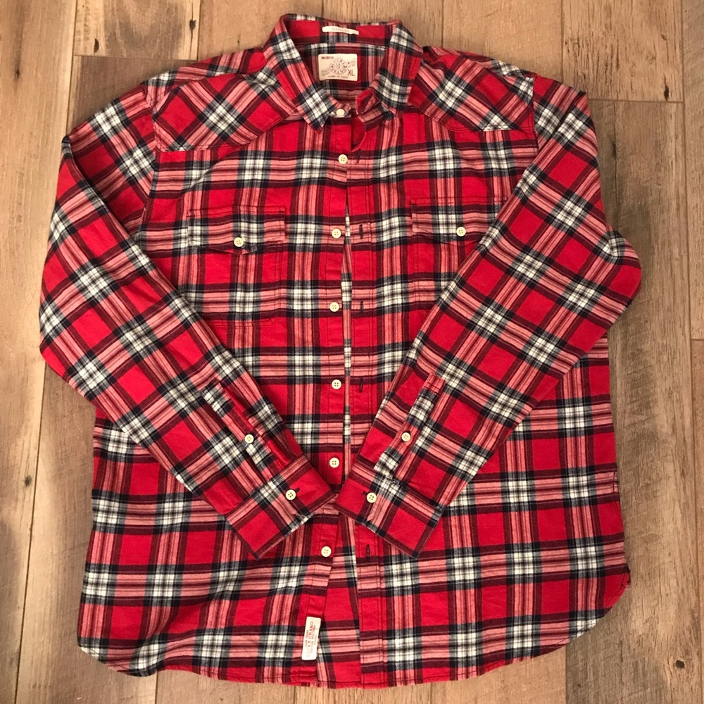 Men’s red plaid shirt Lucky Brand